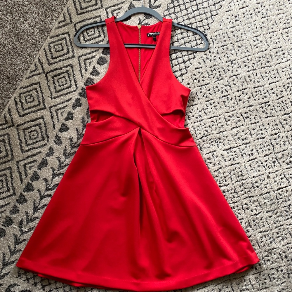 A-line dress with cut outs